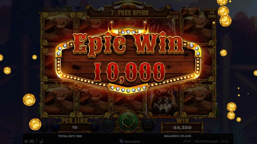 Book Of Rampage Epic Win