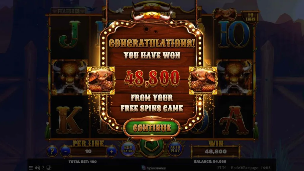 Book Of Rampage Free Spins
