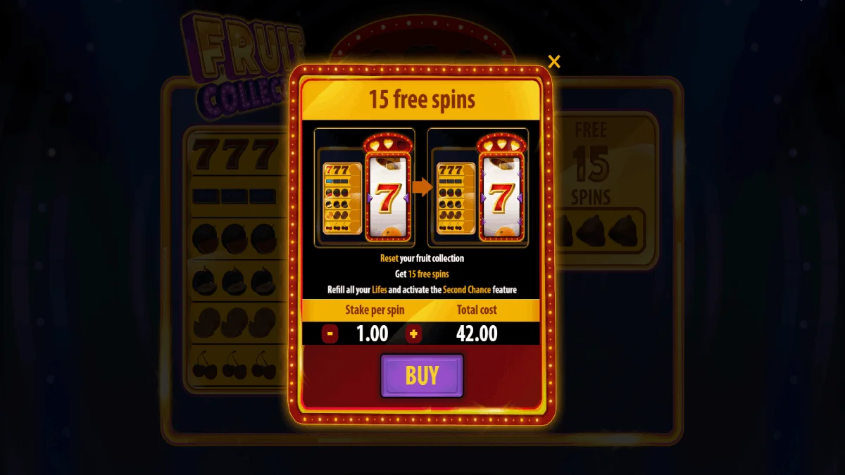 Fruit Collector Buy Bonus Screen