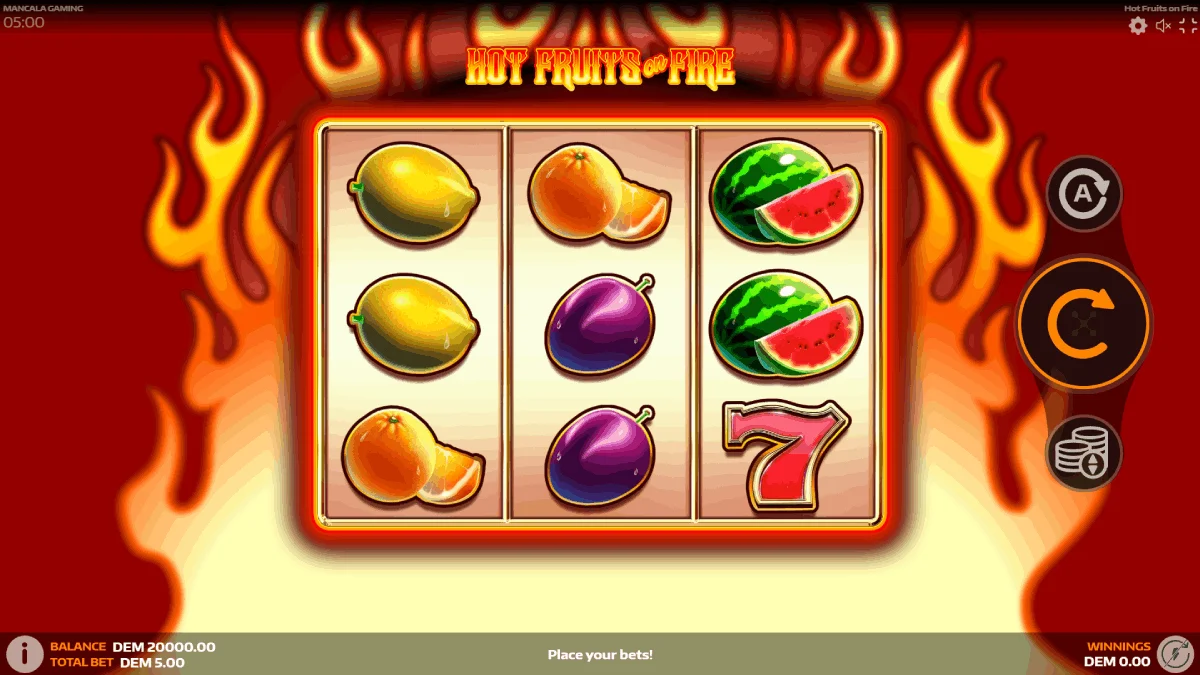 Hot Fruits on Fire Base Play