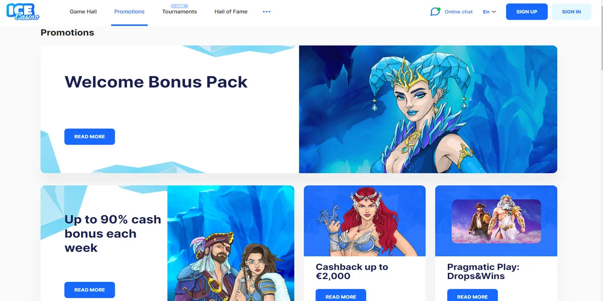 Ice Casino Bonuses