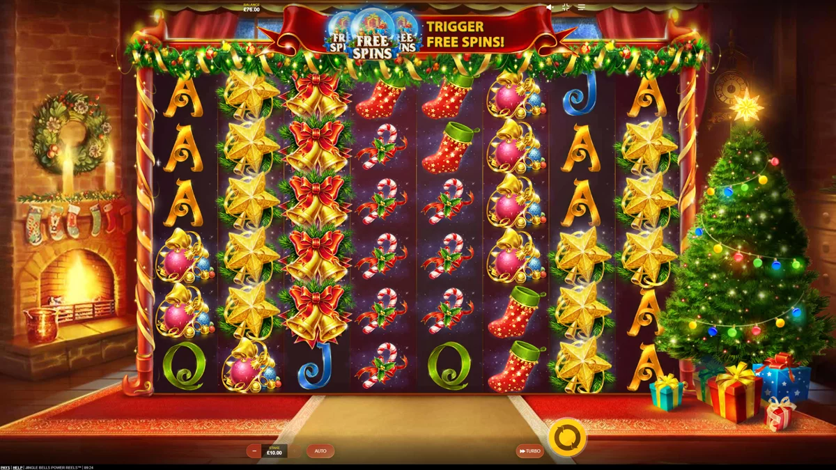 Jingle Bells Power Reels Base Play
