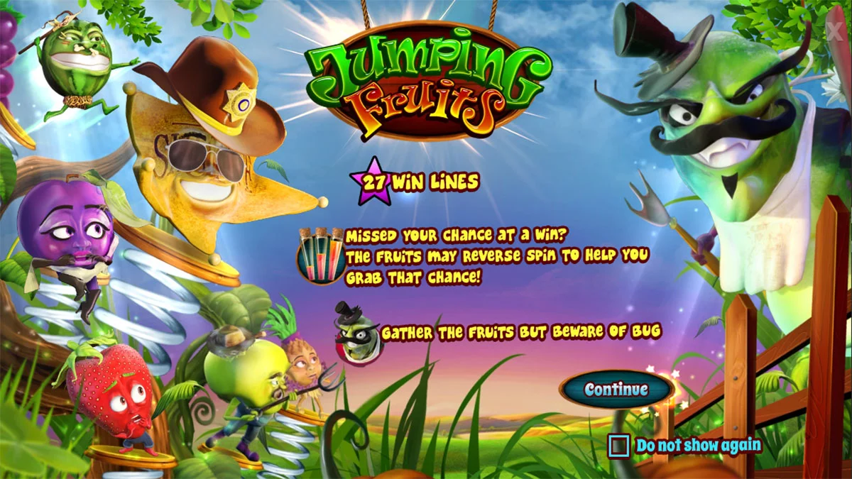 Jumping Fruits Homescreen