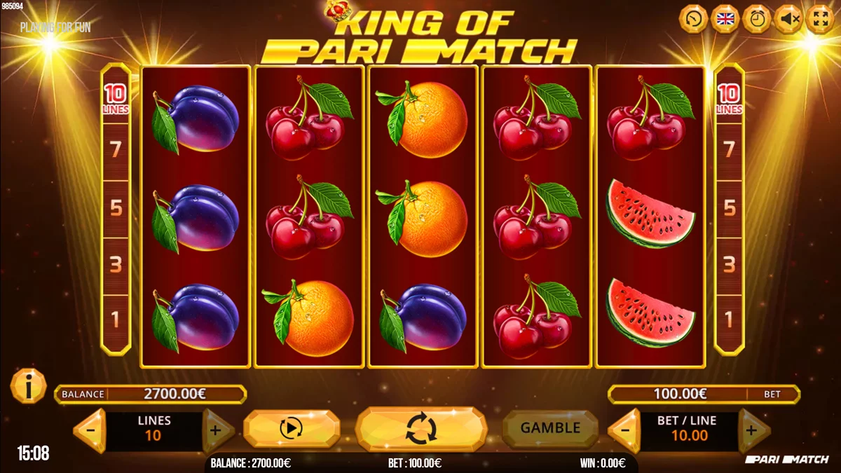King of Parimatch Base Play