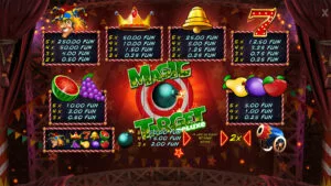 Magic Target Deluxe Paytable