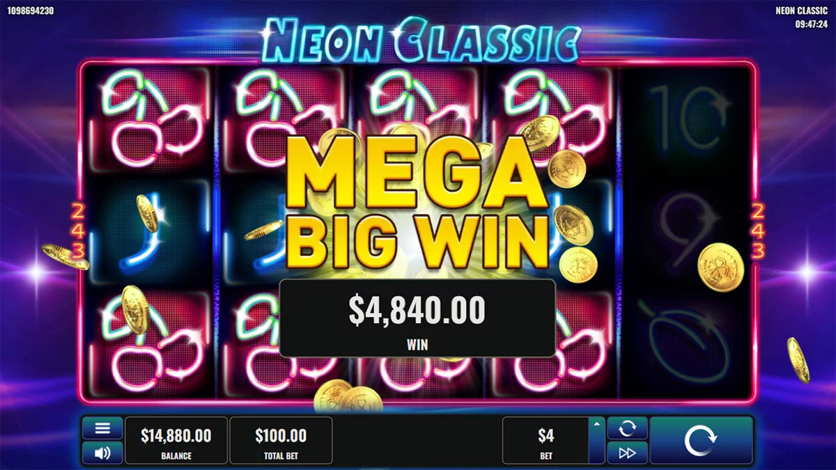 Neon Classic Mega Big Win