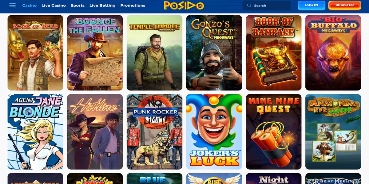 Posido Casino Slots Section