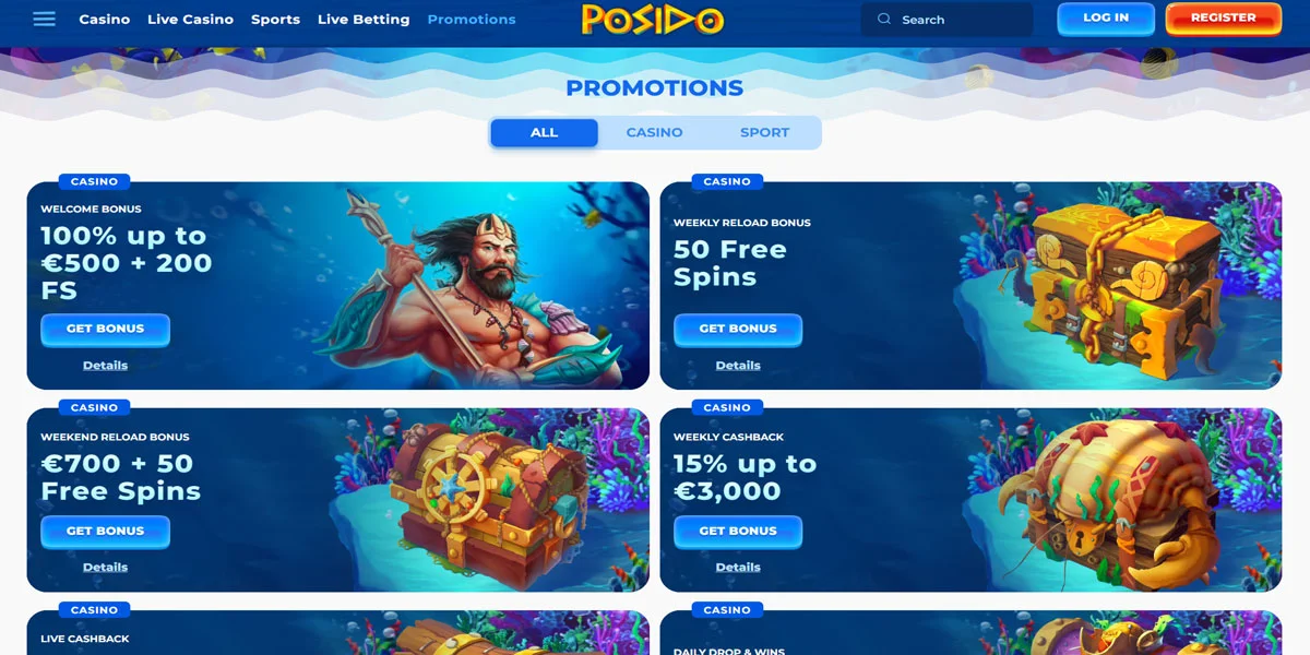 Posido Casino Bonuses