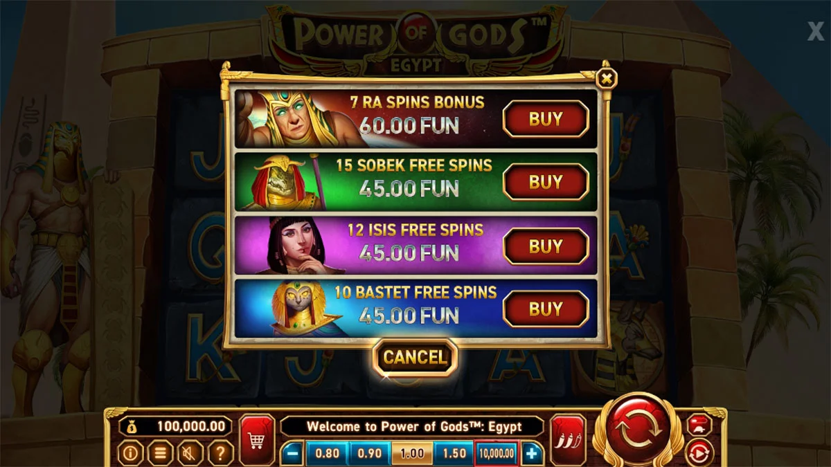 Power of Gods Egypt Buy Options