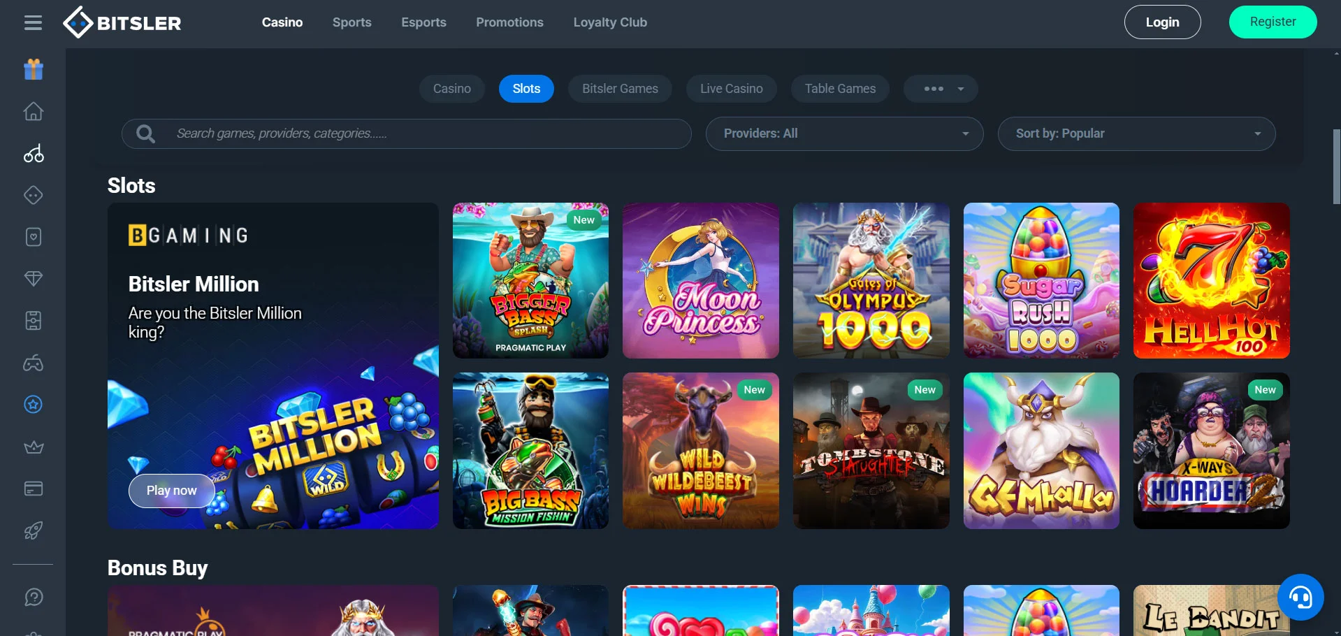 Bitsler Casino Registration