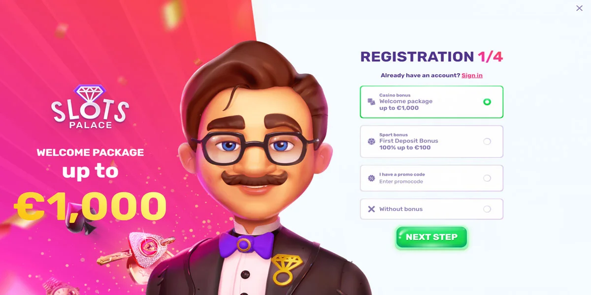 Slots Palace Registration Form