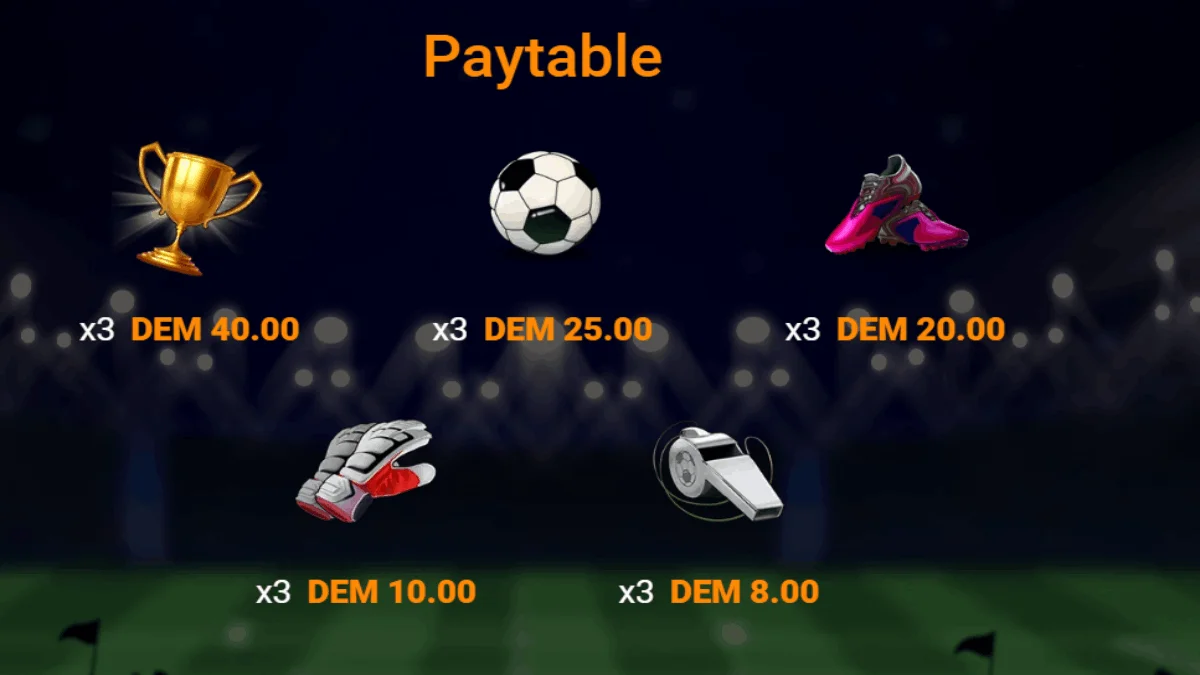 Superb Cup Paytable