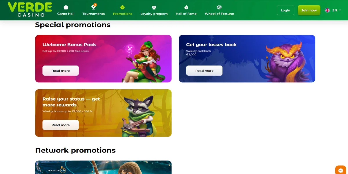 Verde Casino Bonuses
