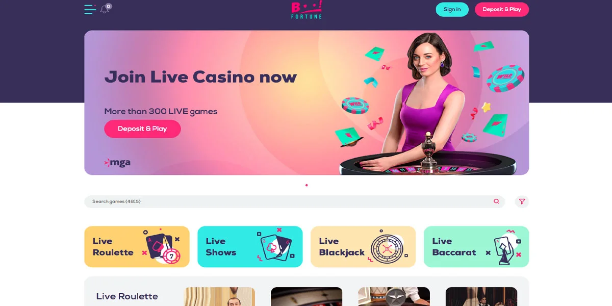 Wild Fortune Casino Live Casino