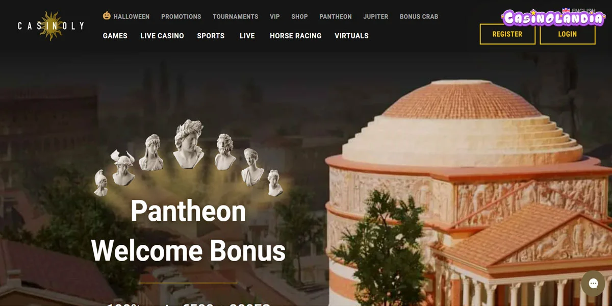 Casinoly Casino Home Screen