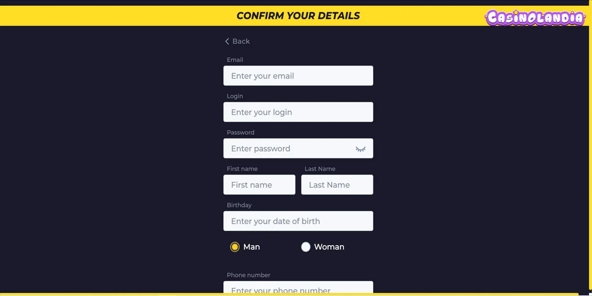 PowBet Casino Registration