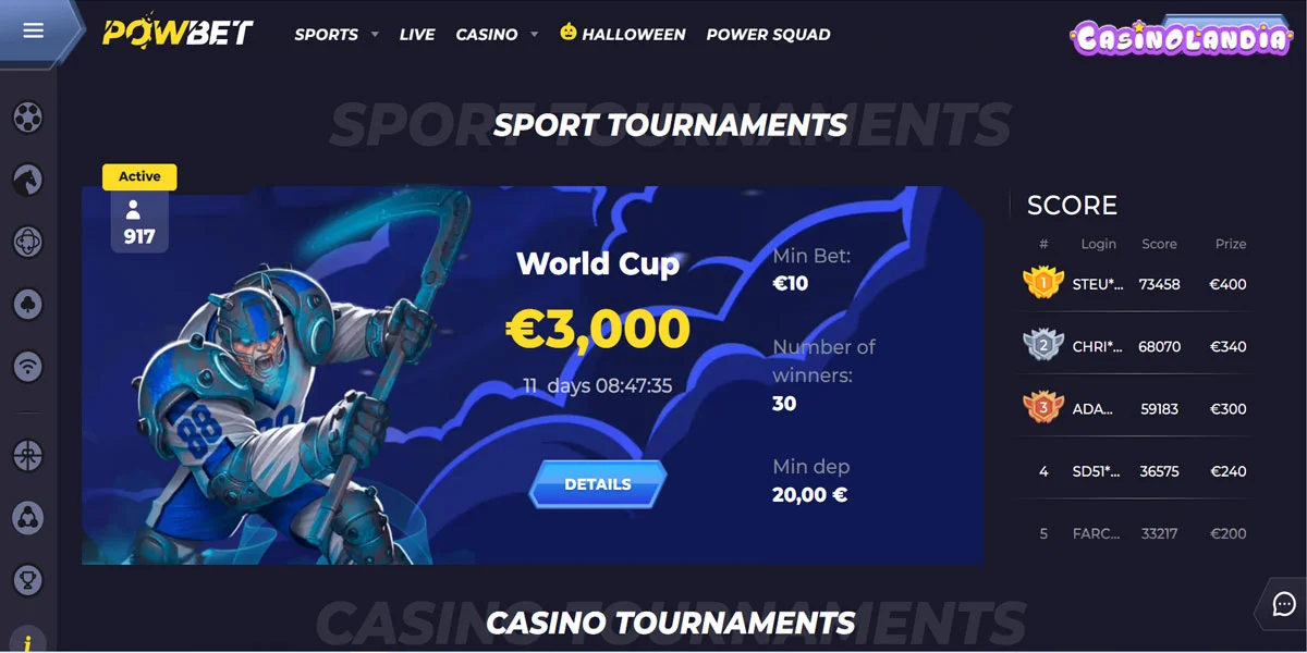 PowBet Casino Tournaments