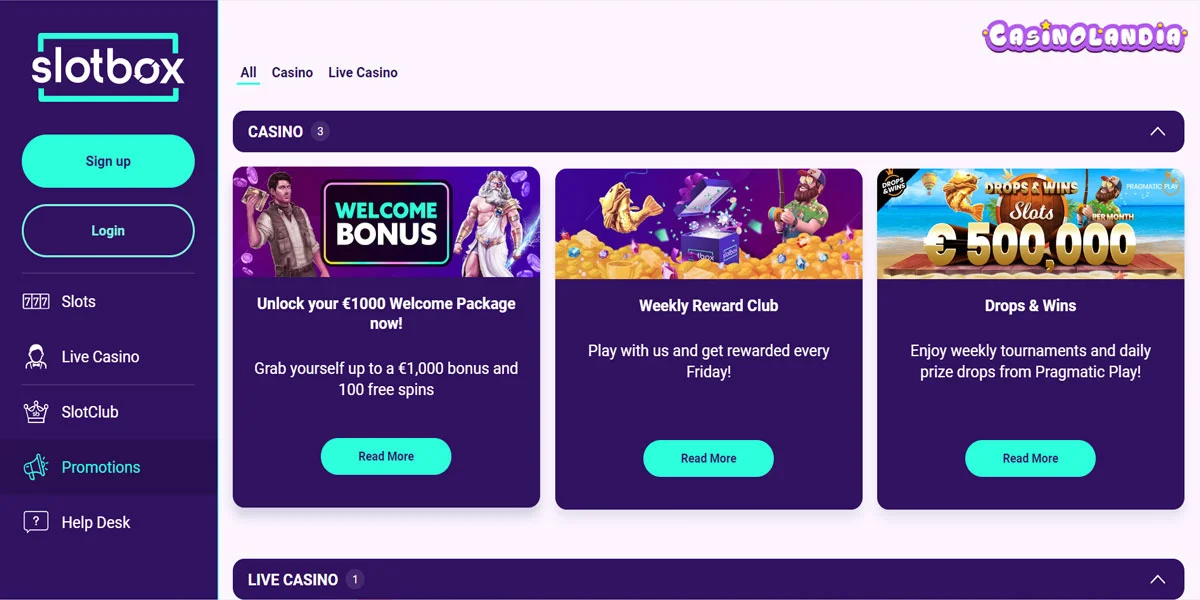 Slotbox Casino Promotions