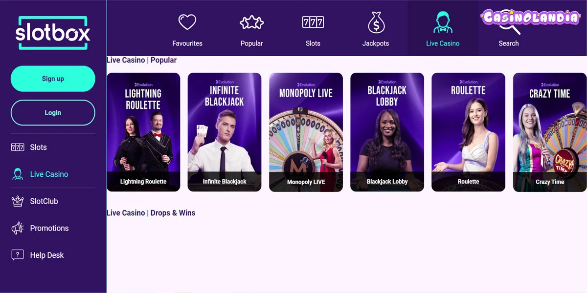 Slotbox Casino Live Casino