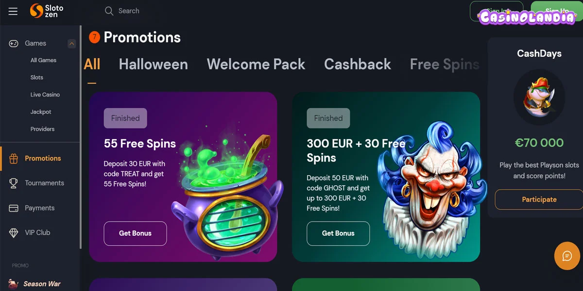 Slotozen Casino Promotions