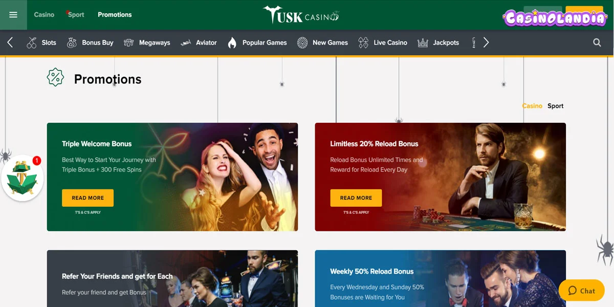 Tusk Casino Promotions