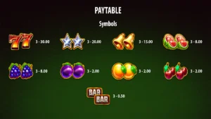 3X3 27 Ways Paytable