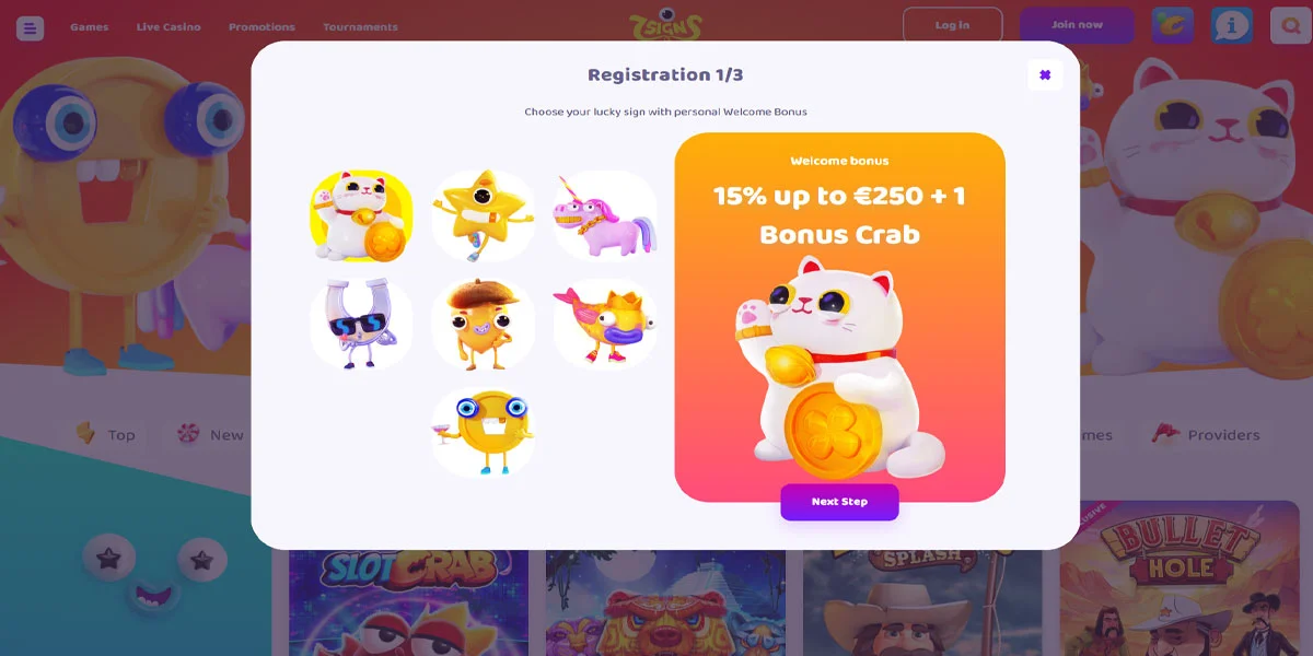 7Signs Casino Registration Form
