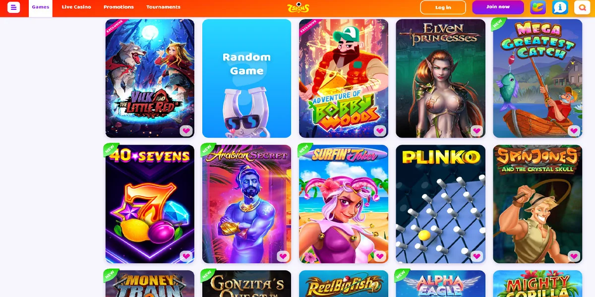 7Signs Casino Slots Section