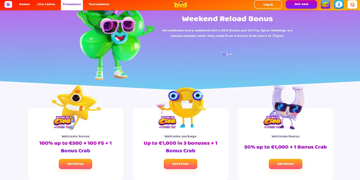 7Signs Casino Bonuses