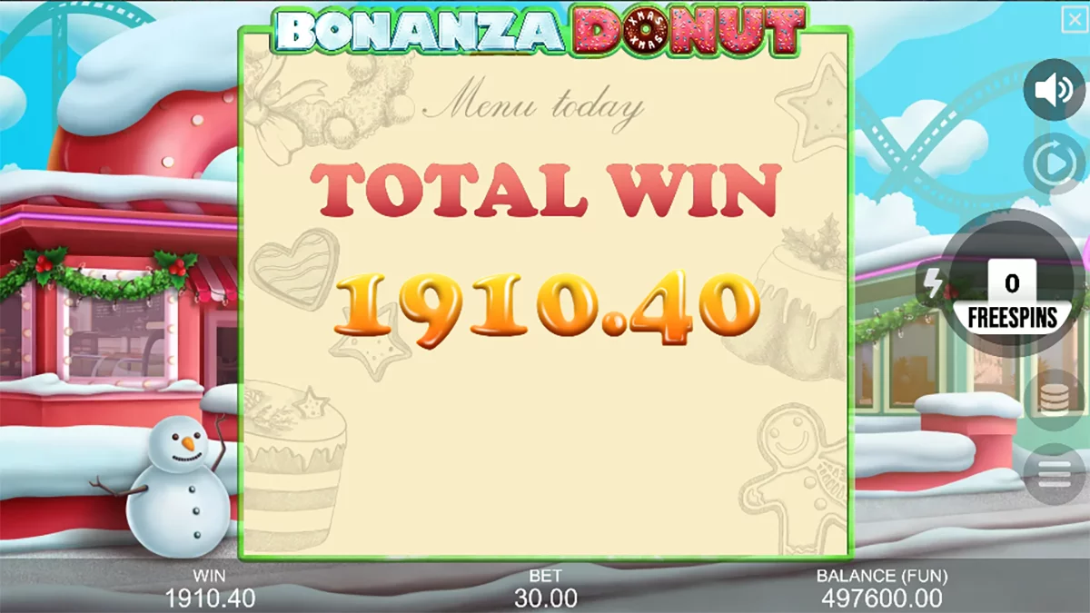 Bonanza Donut Xmas Total