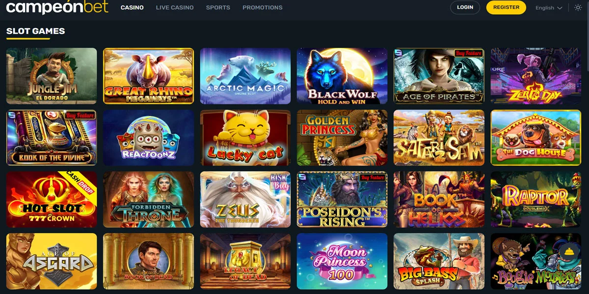 CampeonBet Casino Slots Section