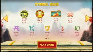 Dragon's Luck Paytable