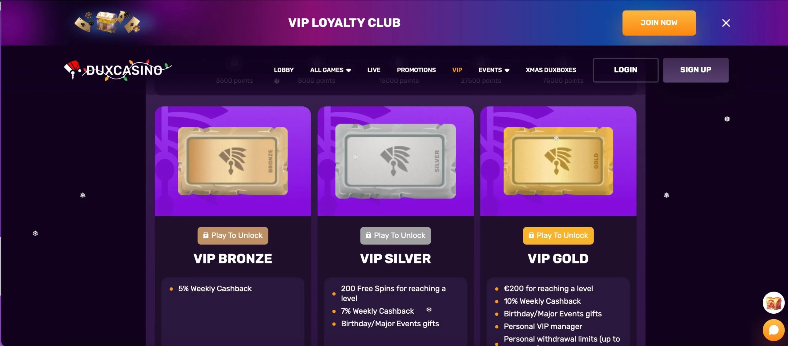 Duxcasino Casino VIP