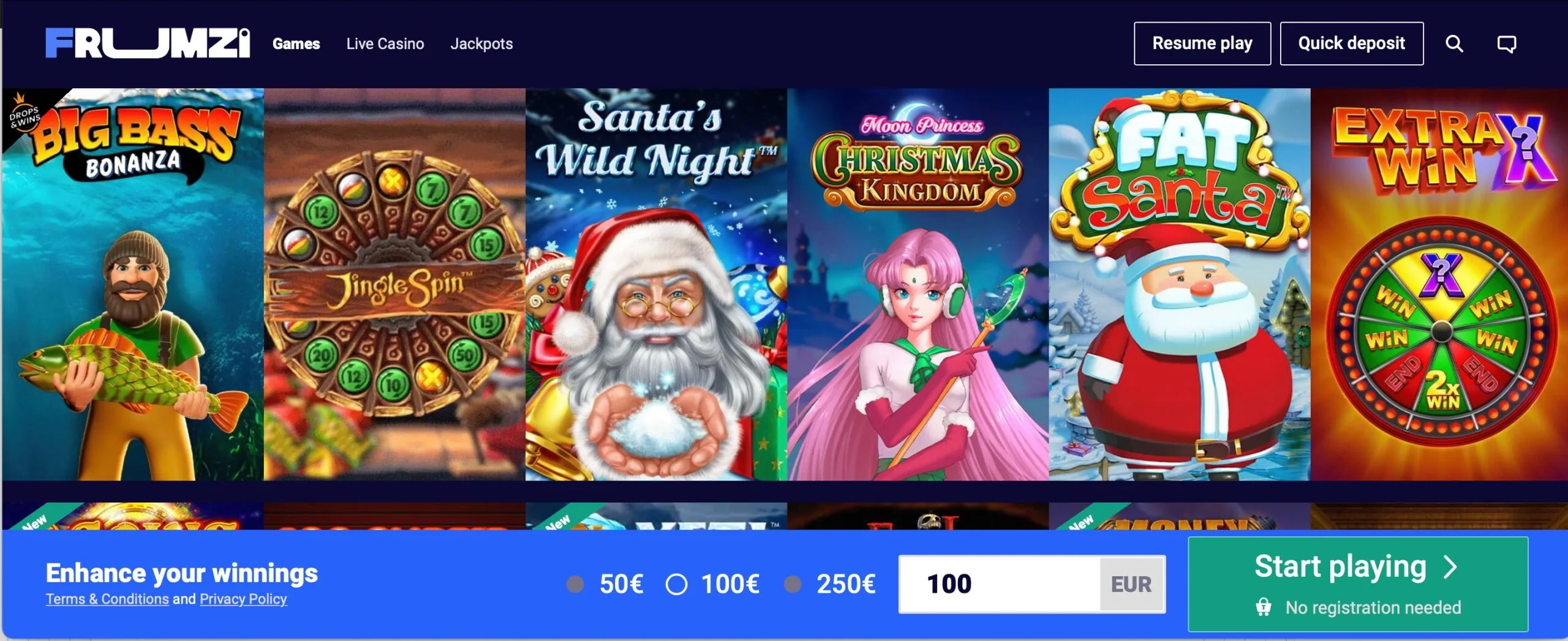 Frumzi Casino Games