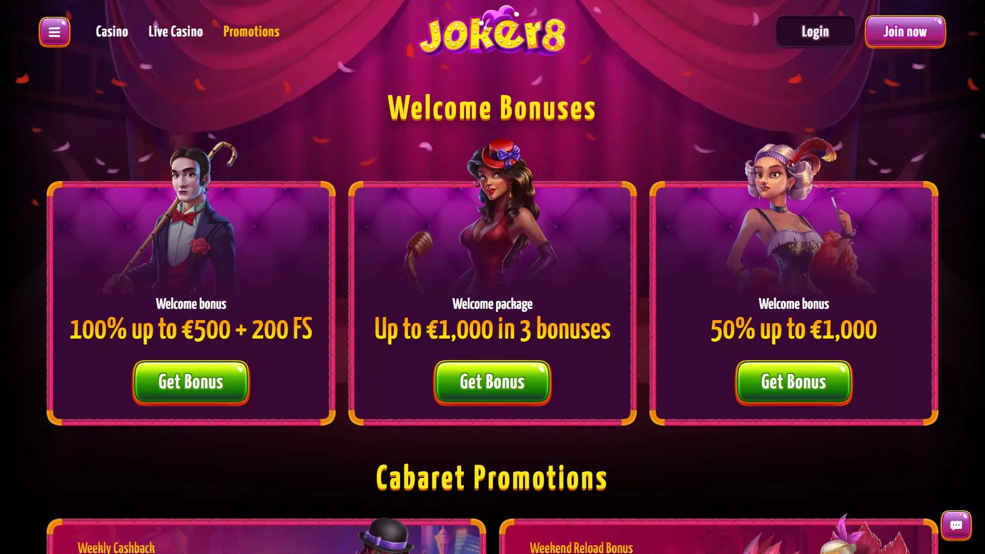 Joker8 Casino Promotions