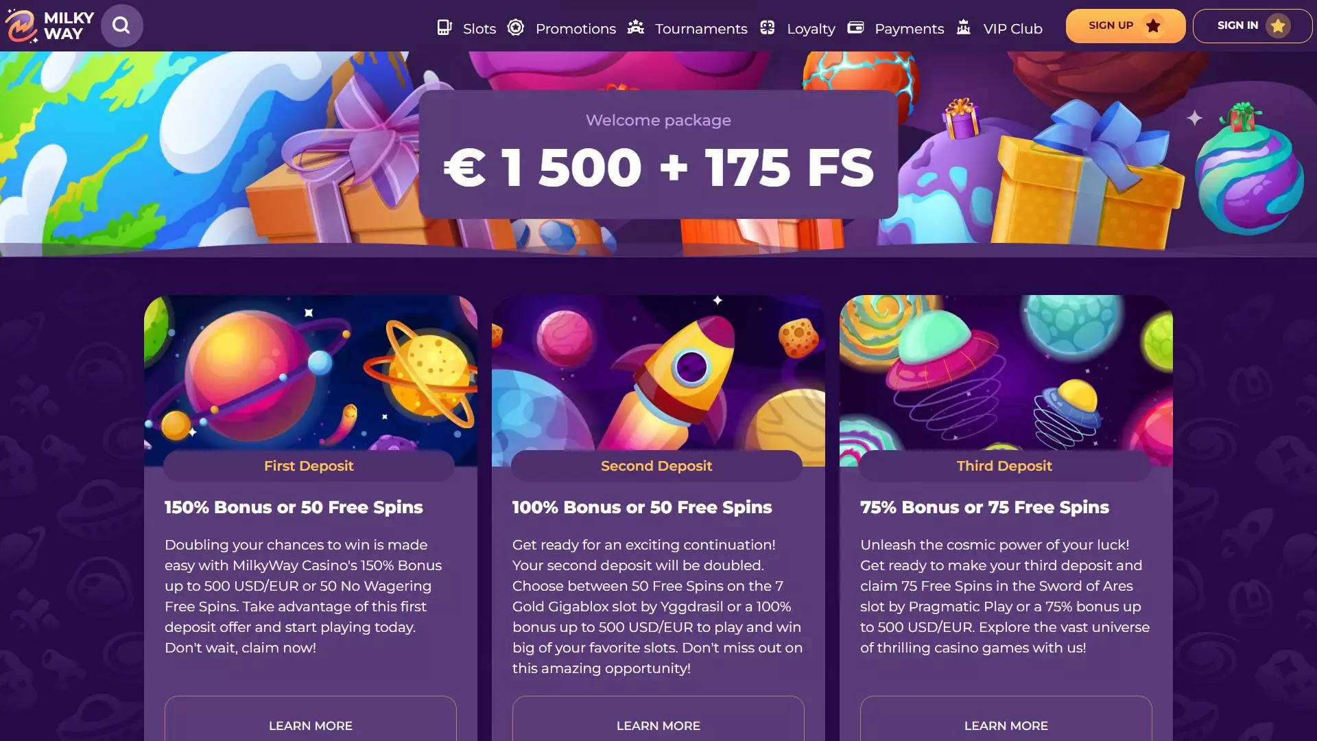 MilkyWay Casino Promotions