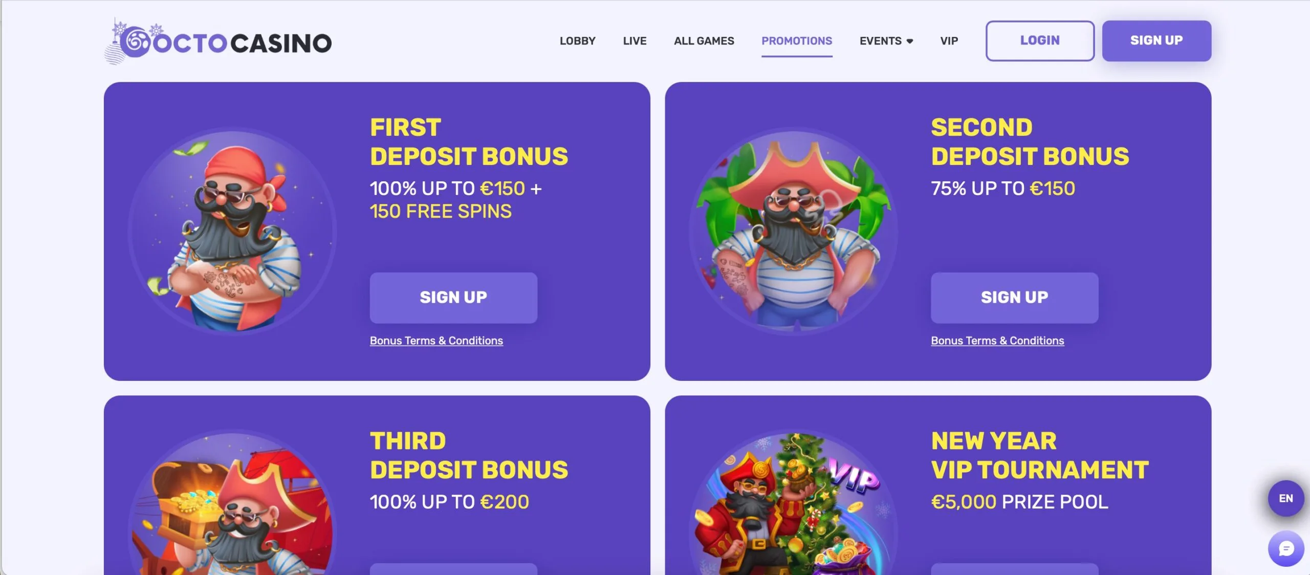 Octocasino Promotions