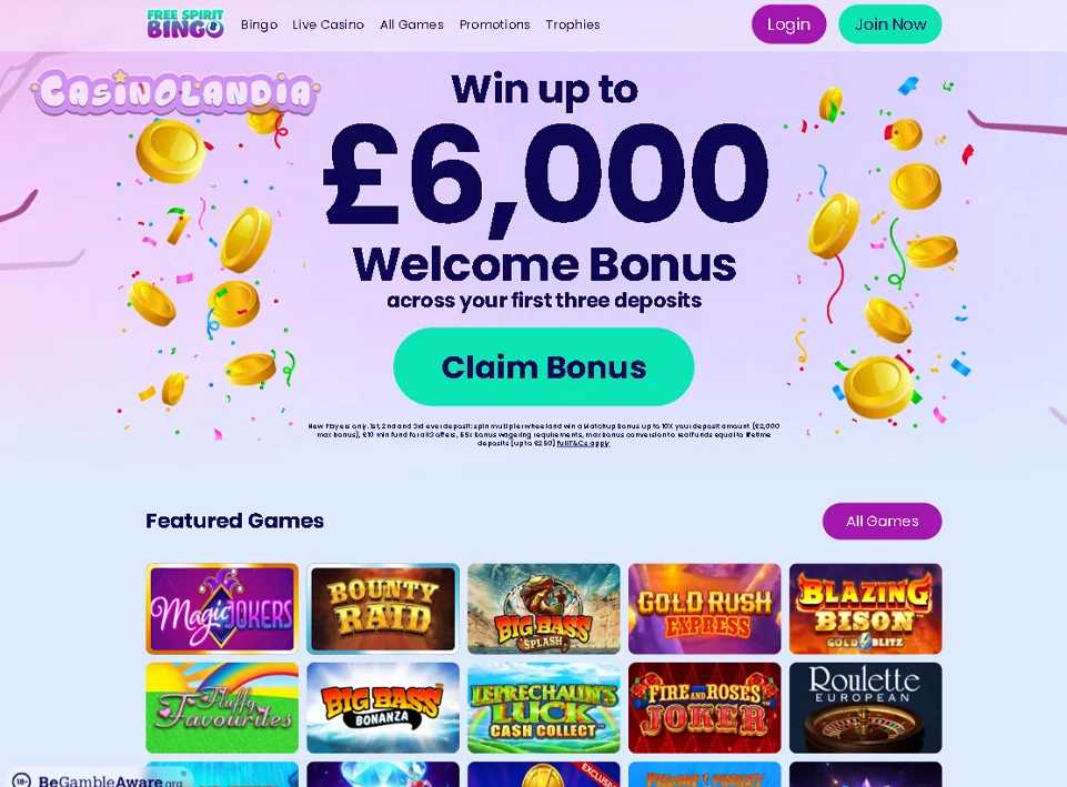 Tablet View Free Spirit Bingo