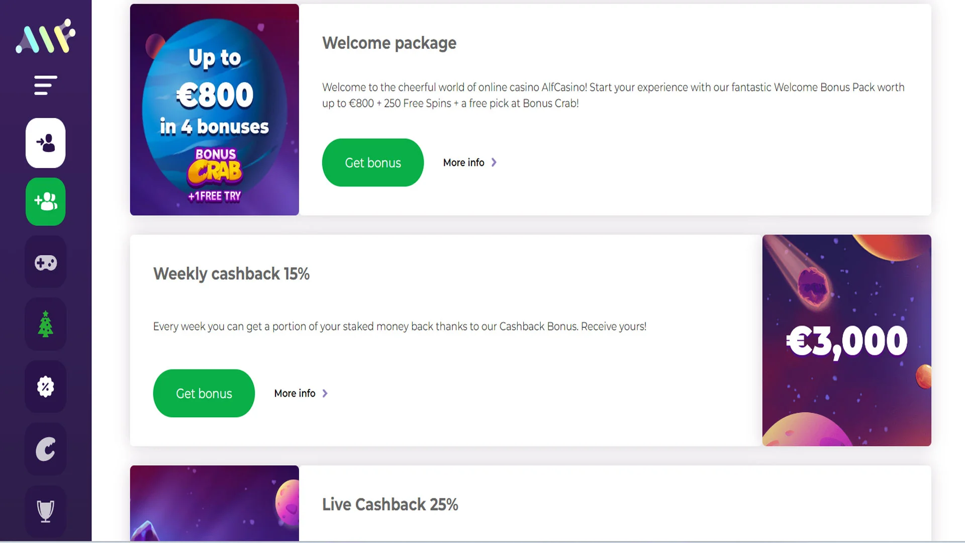 Alf Casino Promotions