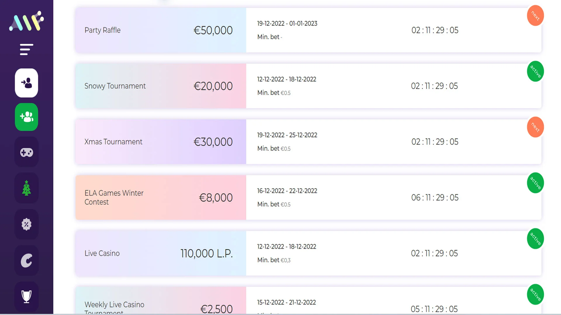 Alf Casino Tournaments