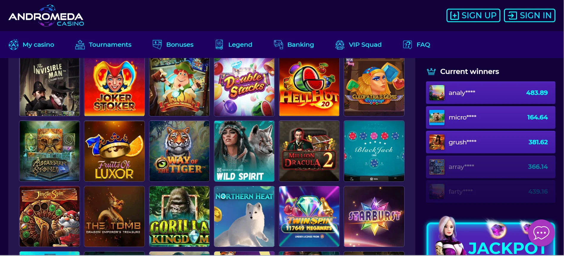 Andromeda Casino Slots