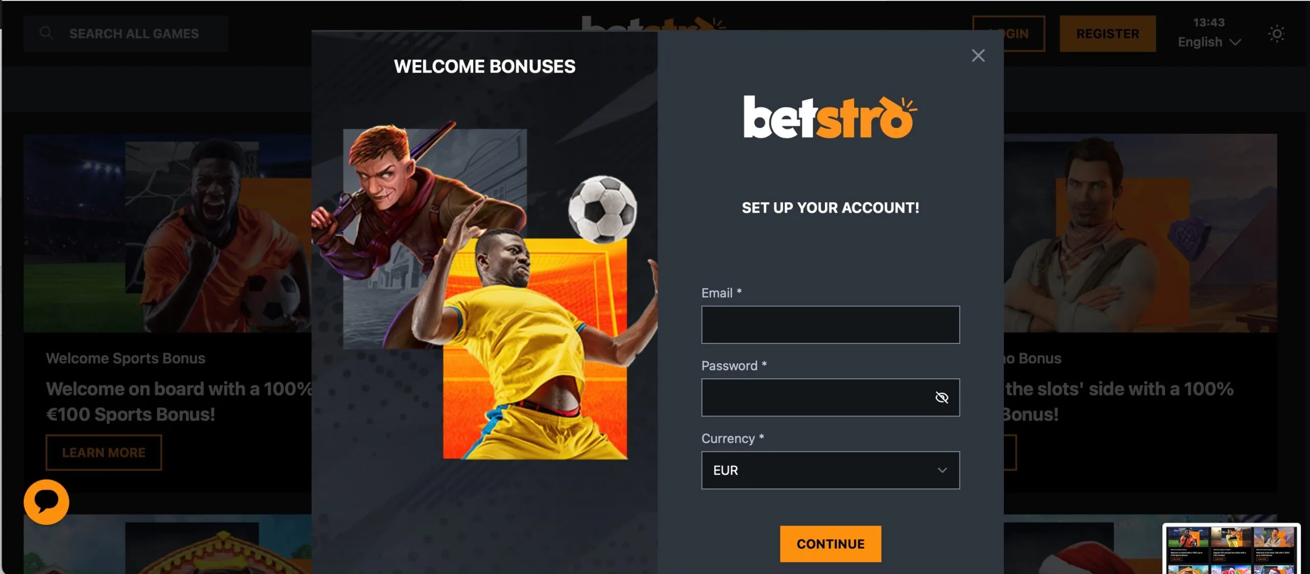 Betstro Casino Register