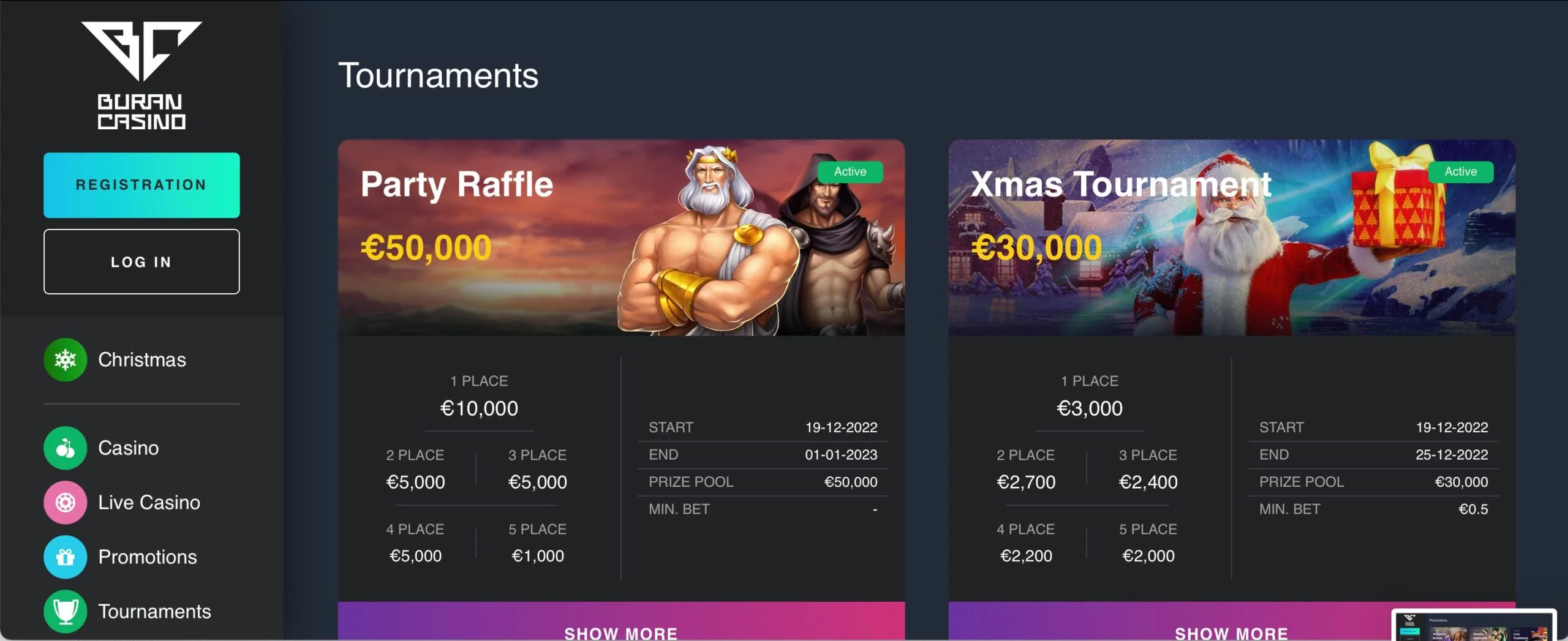 Buran Casino Tournaments