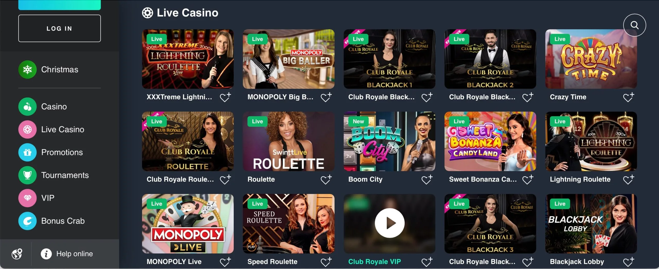Buran Casino Live Games