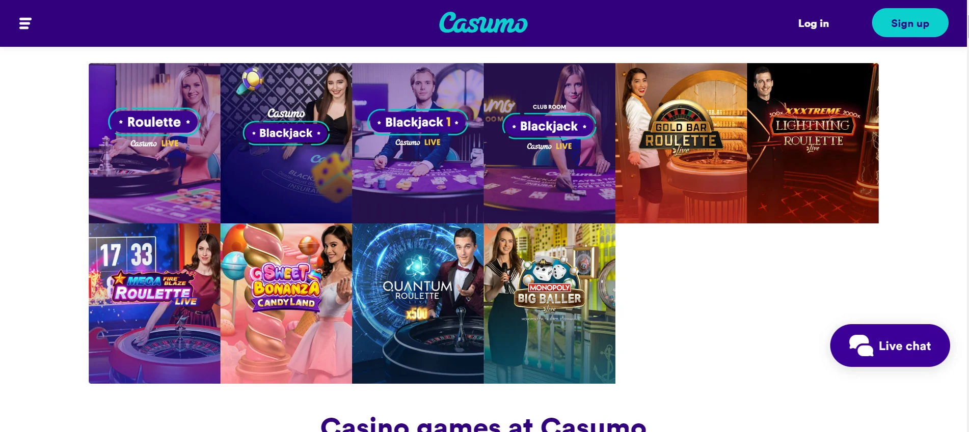 Casumo Casino Live Casino