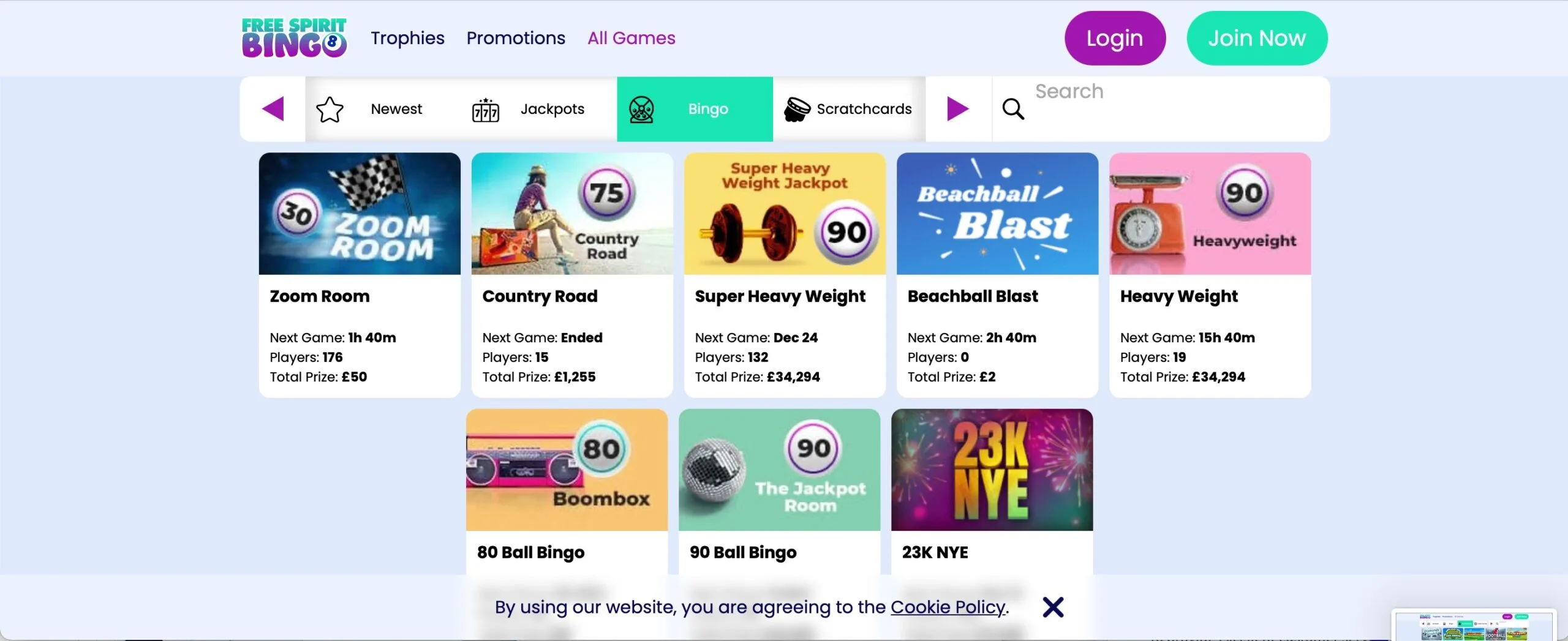Free Spirit Bingo Casino Bingo