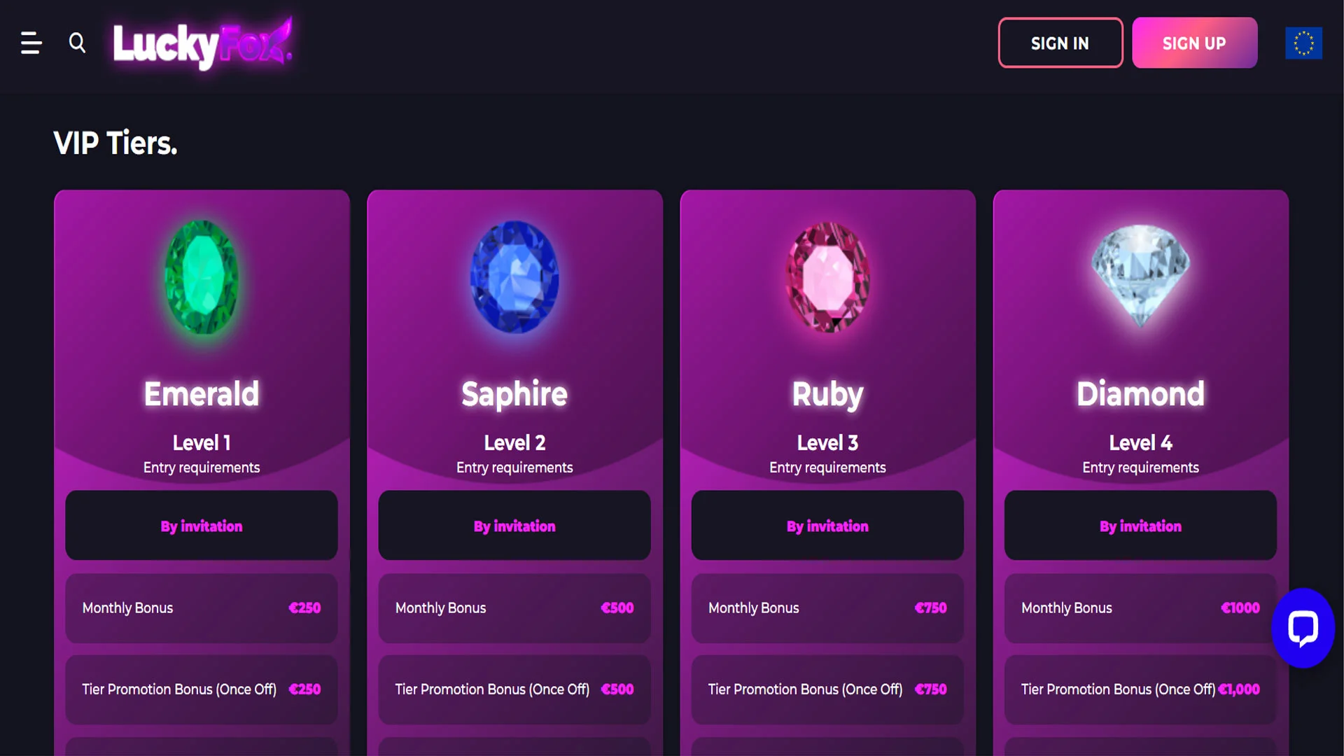 Lucky Fox Casino VIP Program