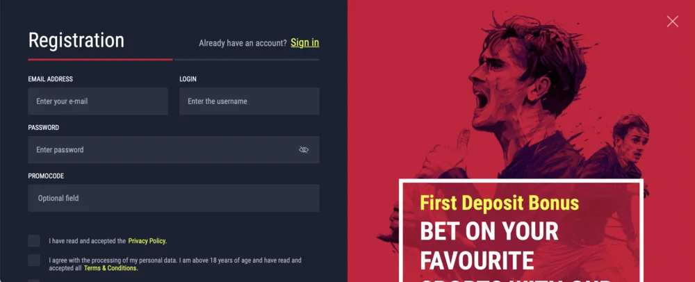 Rabona Casino Sign up
