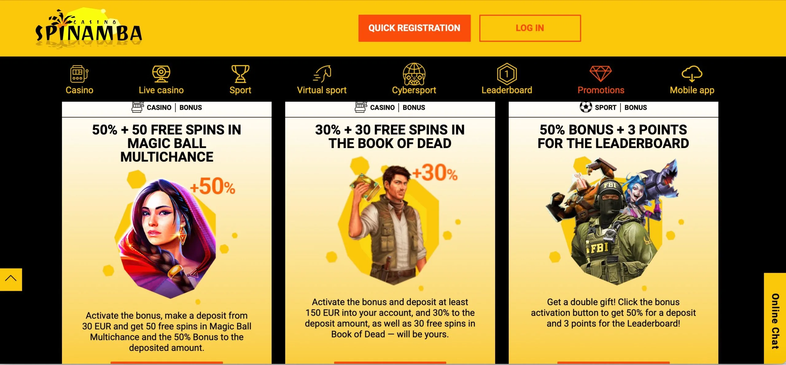 Spinamba Casino Promotions