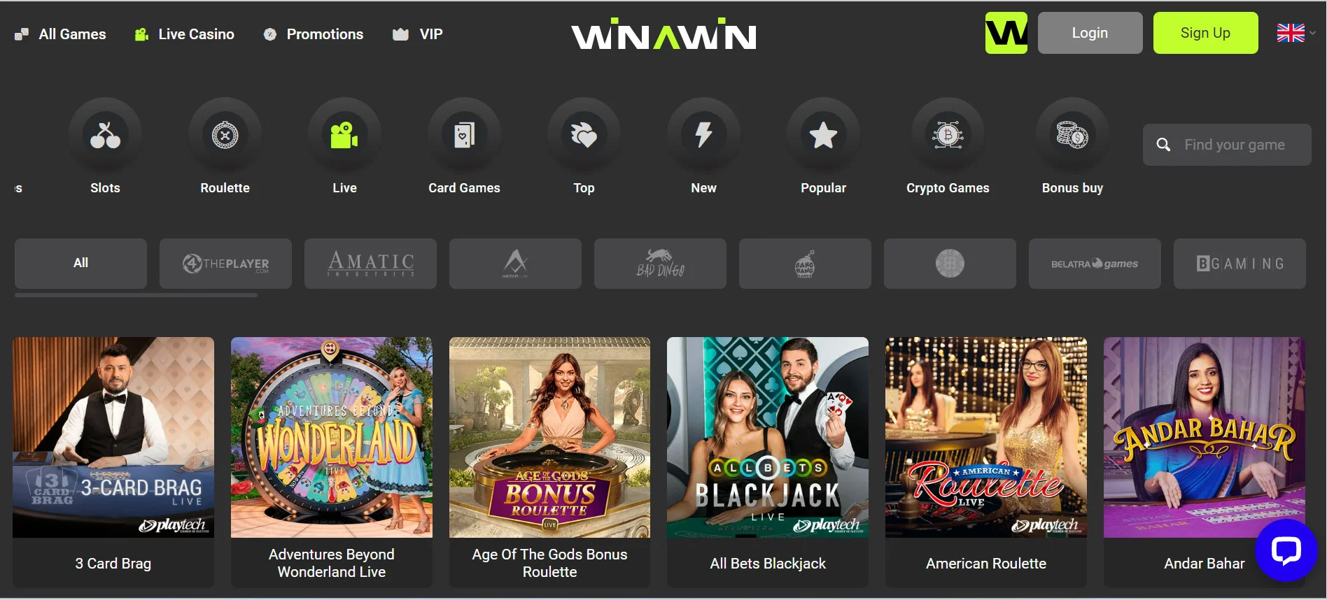 Winawin Casino Live Casino